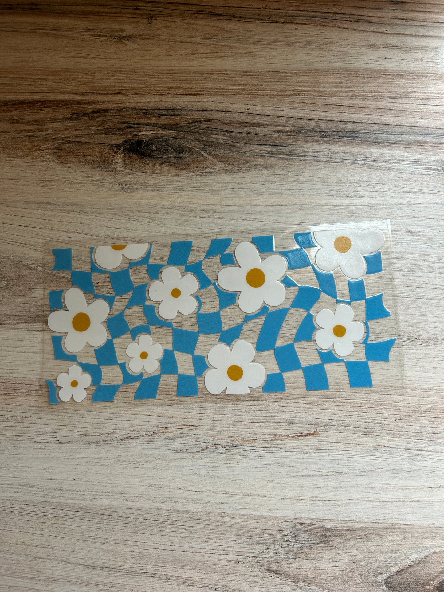 Blue Checkered Cup Wrap