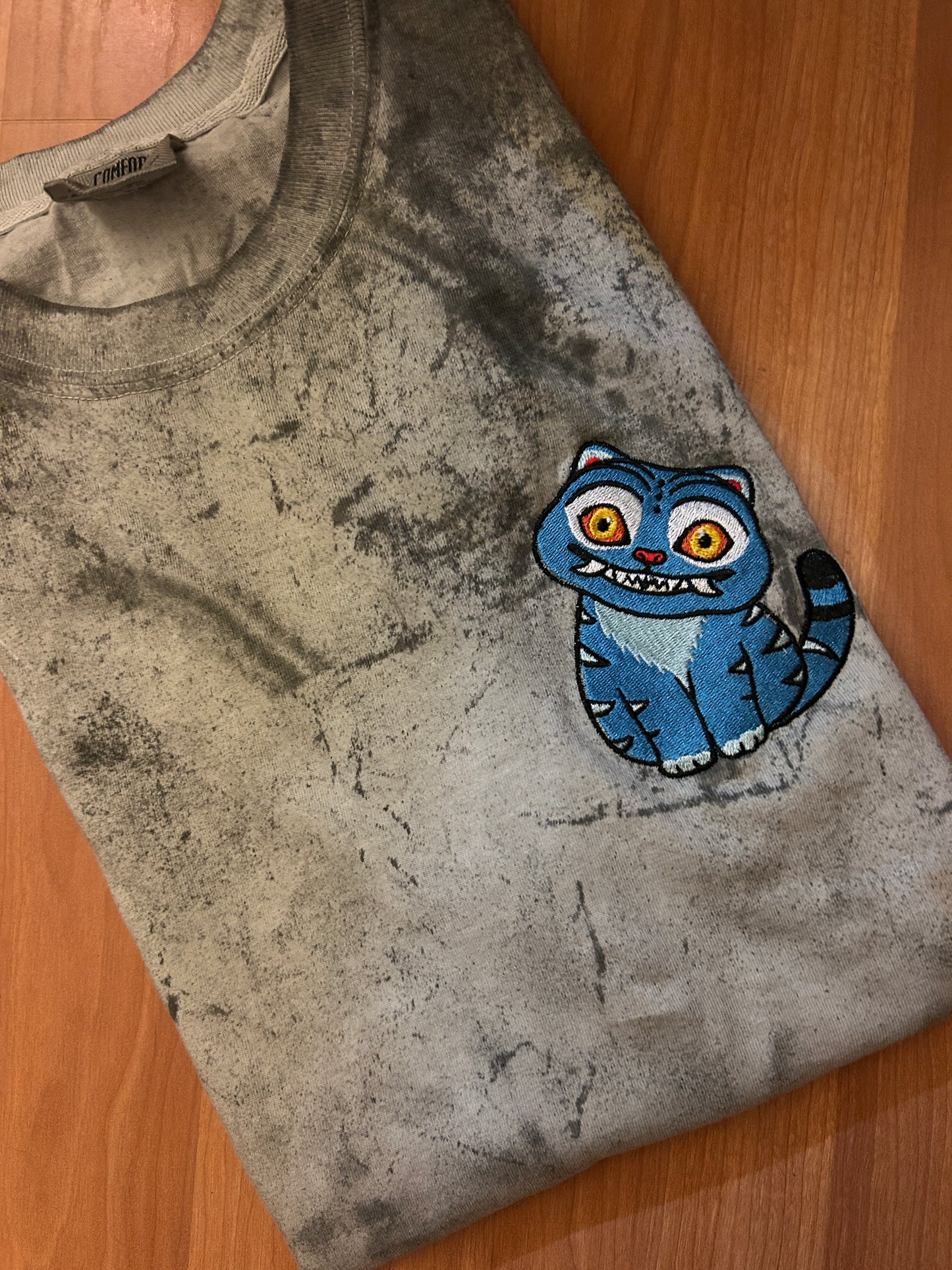 Derpy Tiger Embroidered Shirt