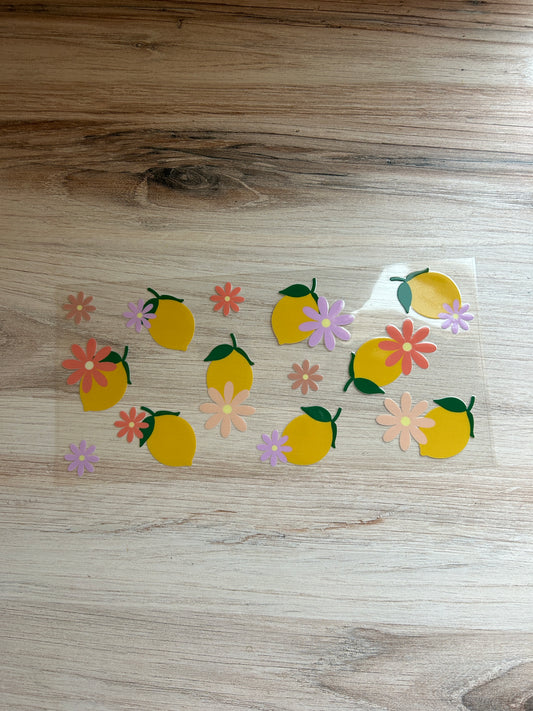Lemon Color Florals Cup Wrap