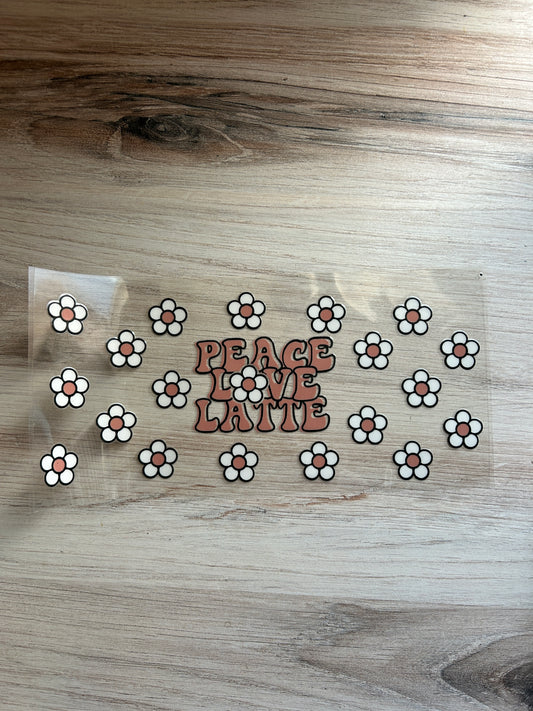Peace Love Latte Cup Wrap