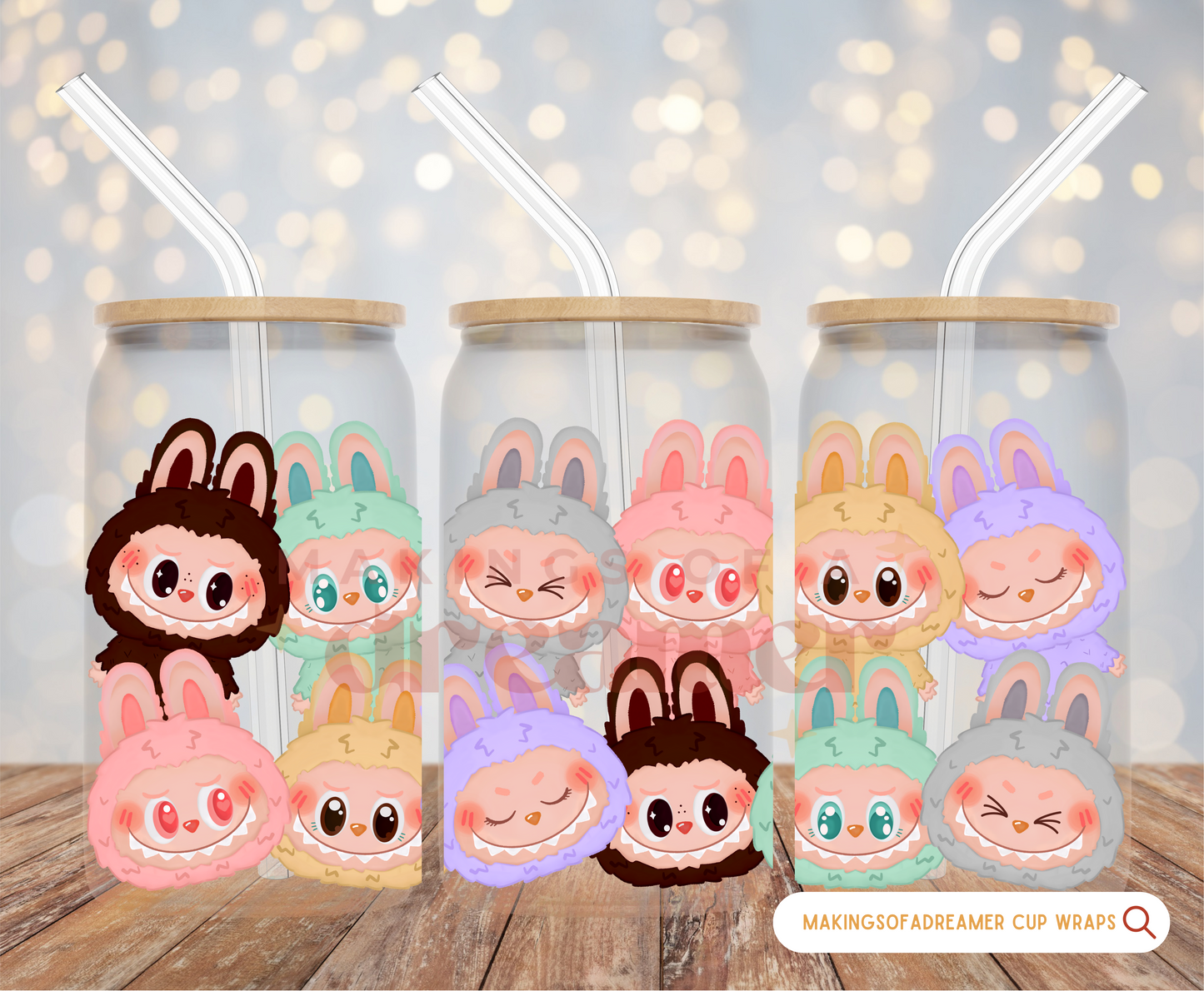 Bubu Faces Glass Cup