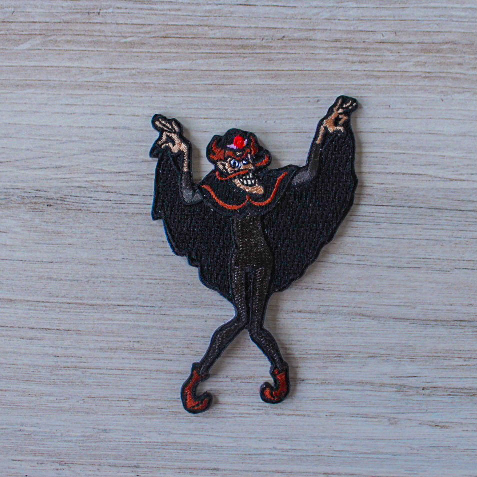 Bowler Hat Villain Iron on Patch
