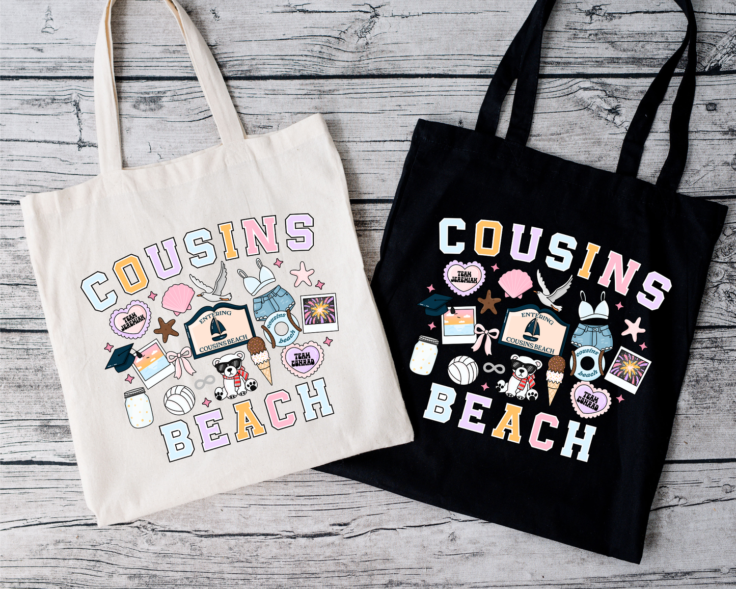 Cousins Beach Tote Bag