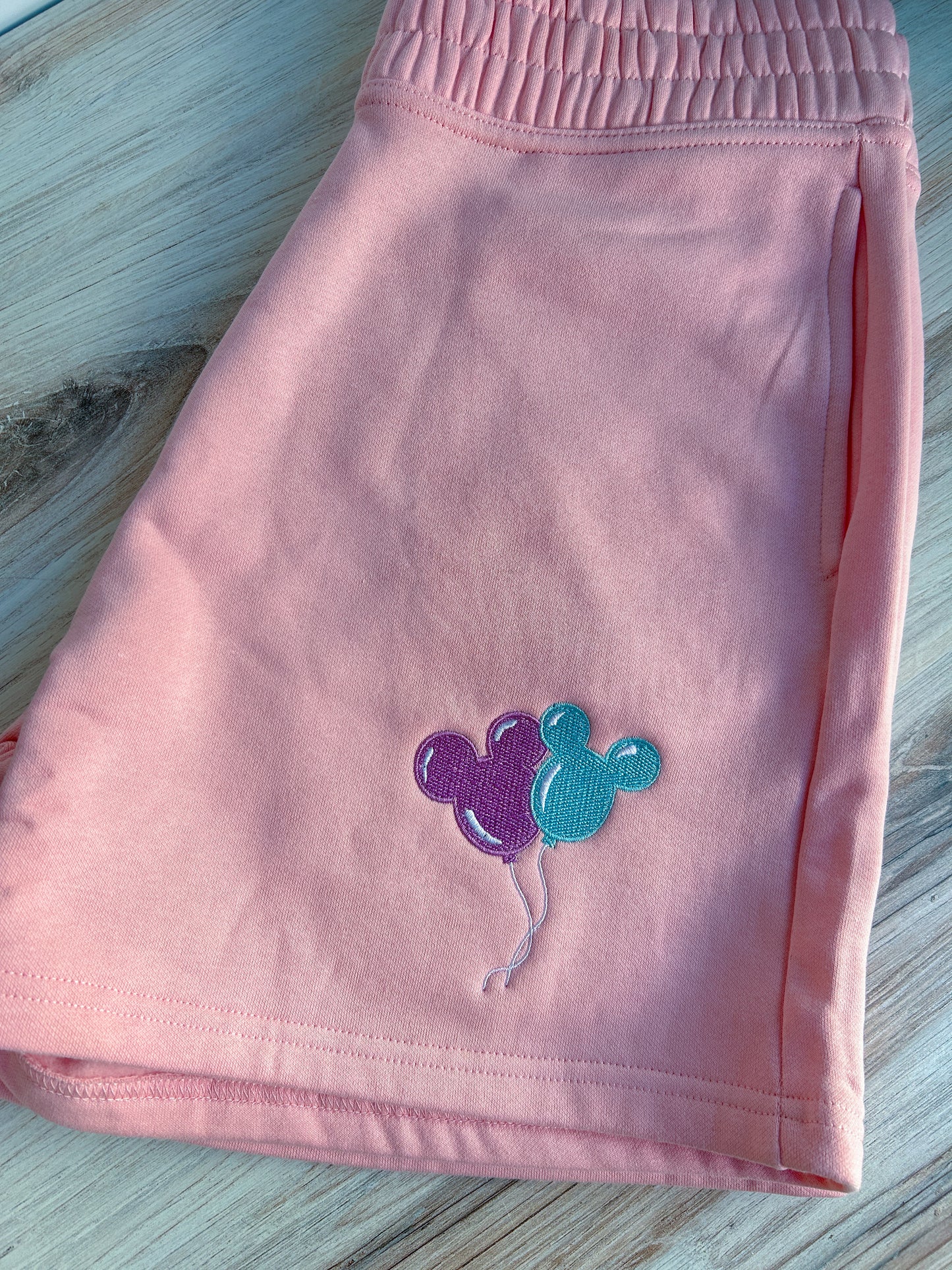 Mouse Balloons Embroidered Shorts