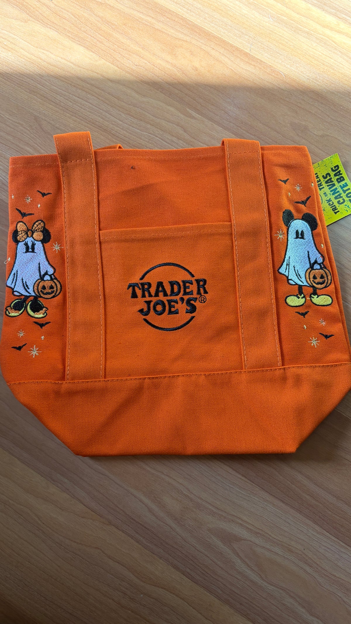 RTS Mini Orange Ghost Mouse Embroidered Tote