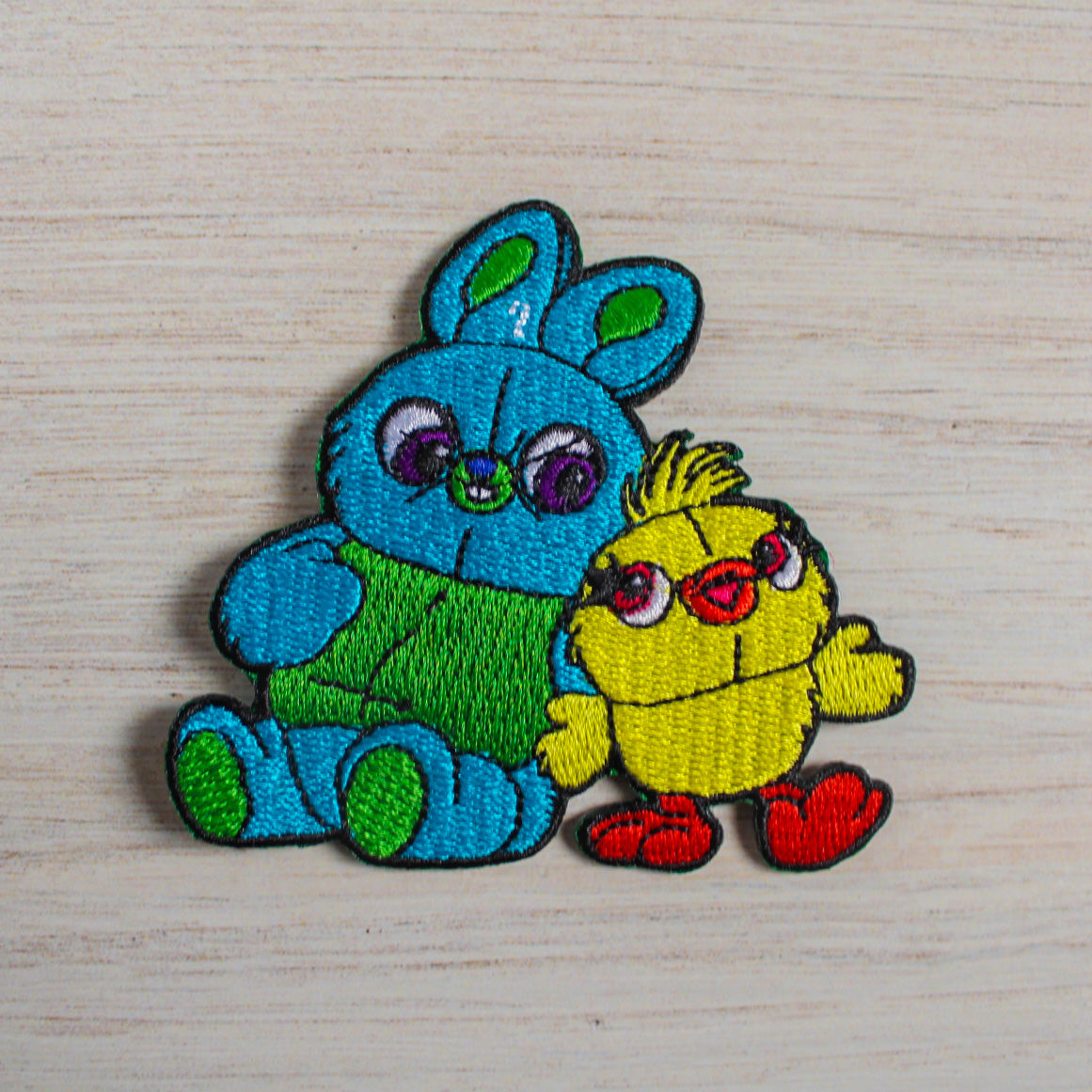 Bunny and Ducky Stuffed Animals Iron on Patch