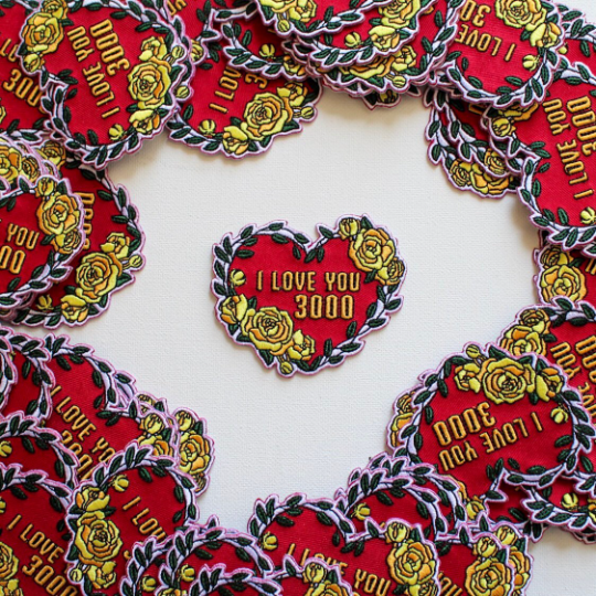 I Love You 3000 Iron on Patch