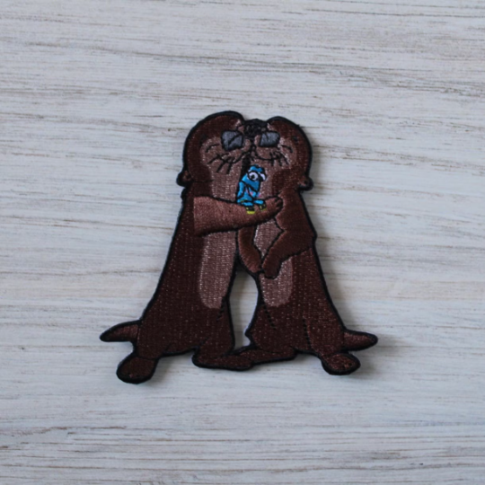 Cuddle Party Otters Iron on Patch