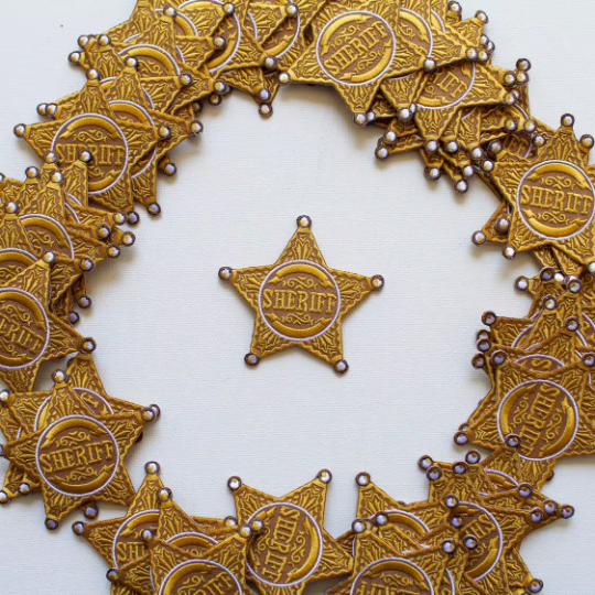 Sheriff Star Badge Iron on Patch