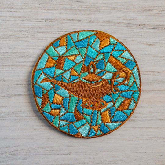 Lamp Stained Glass Iron on Patch