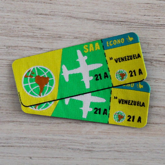 Venezuela Plane Tickets Iron on Patch