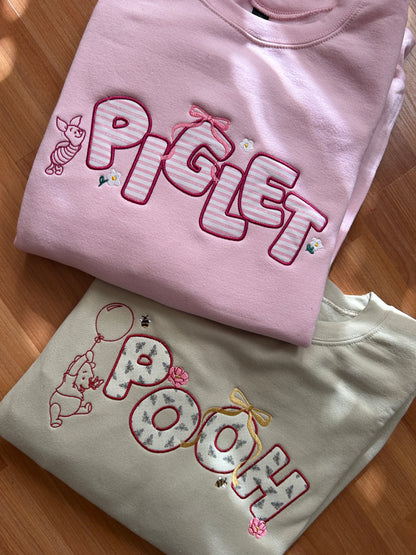 Pooh & Piglet Embroidered Sweater