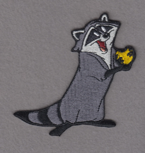 Racoon Sidekick Iron on Patch