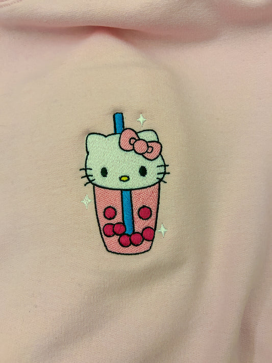 Kawaii Kitty Boba Sweater