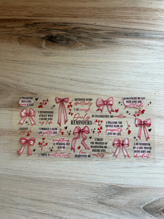 Girly Reminders Cup Wrap