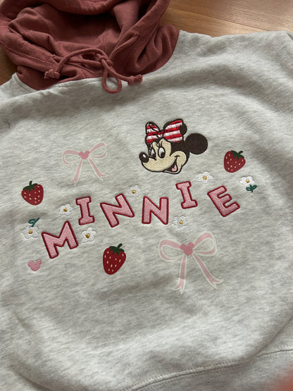 Minnie Color-block Embroidered Sweater
