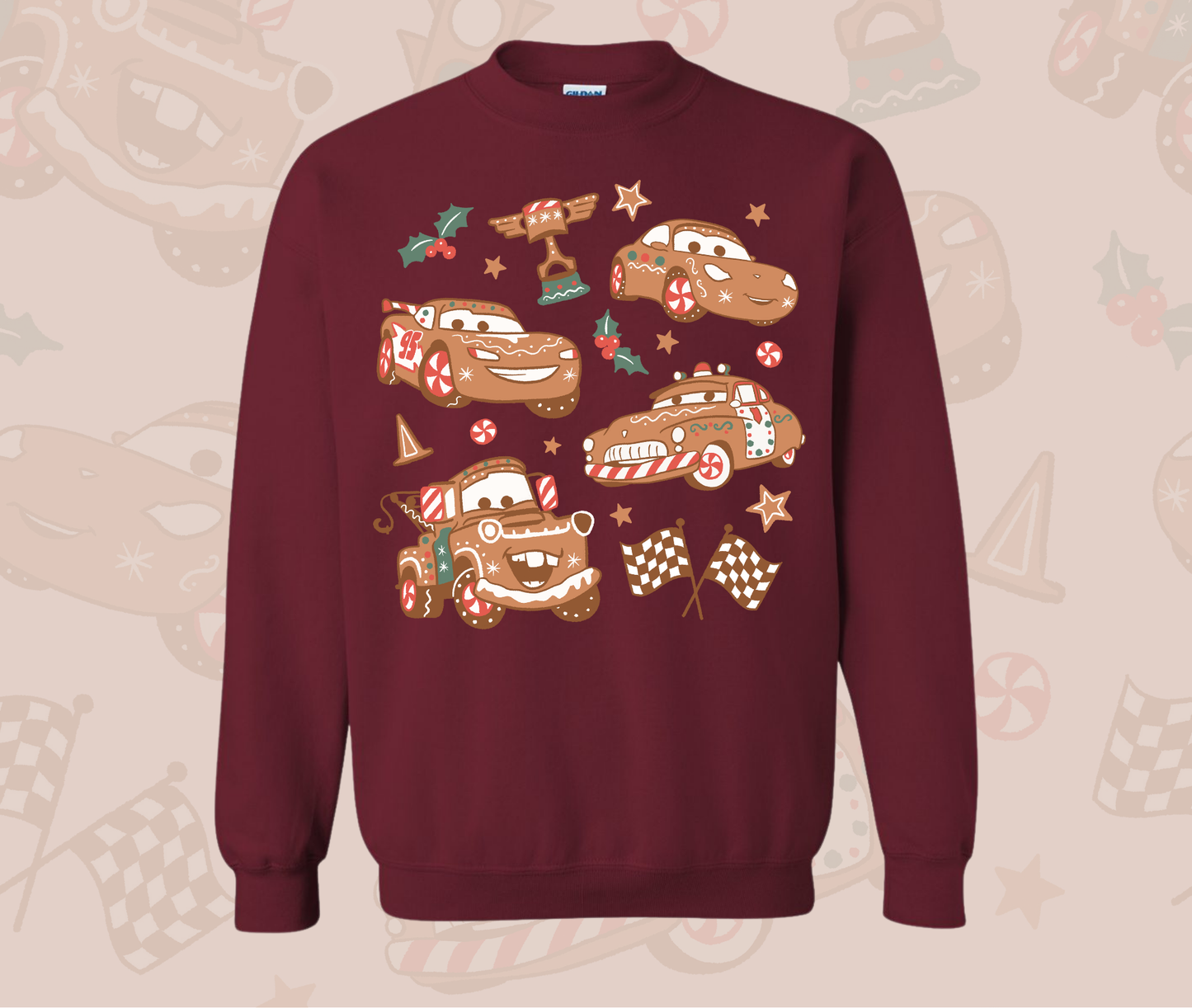 Gingerbread Cars Sweater