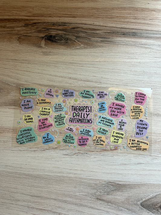Therapist Affirmations Cup Wrap