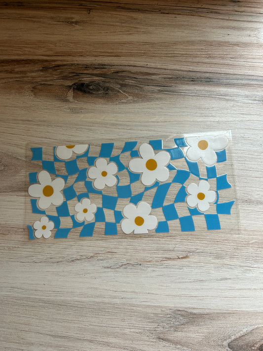 Blue Checkered Cup Wrap