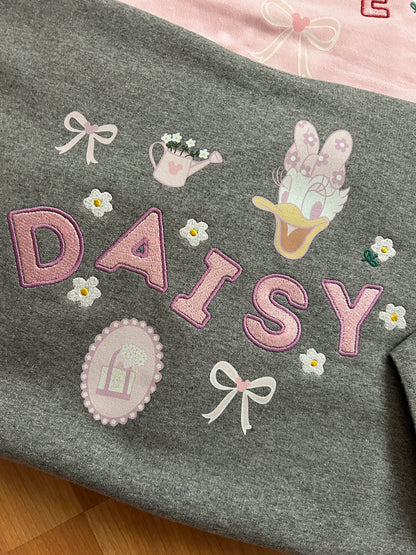 Minnie & Daisy Spring Embroidered Sweater