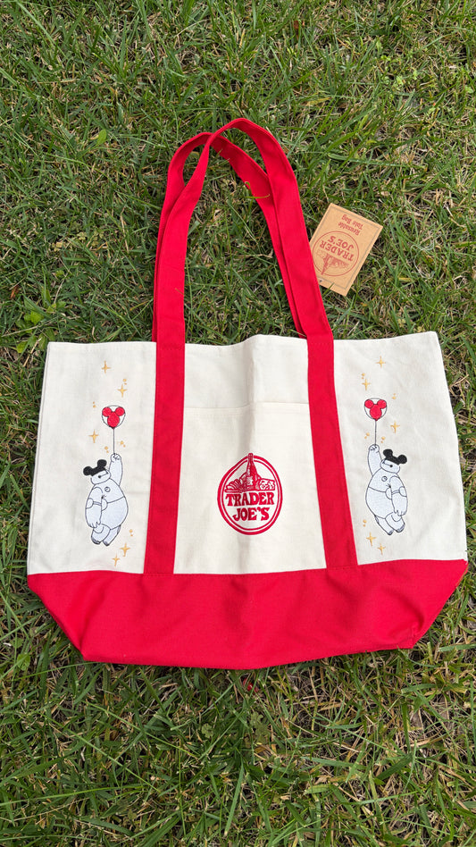 RTS Large Baymax Red Embroidered Tote