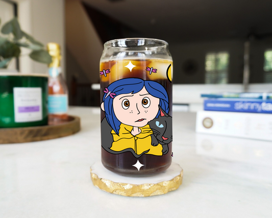 Stop Motion Girl Glass Cup