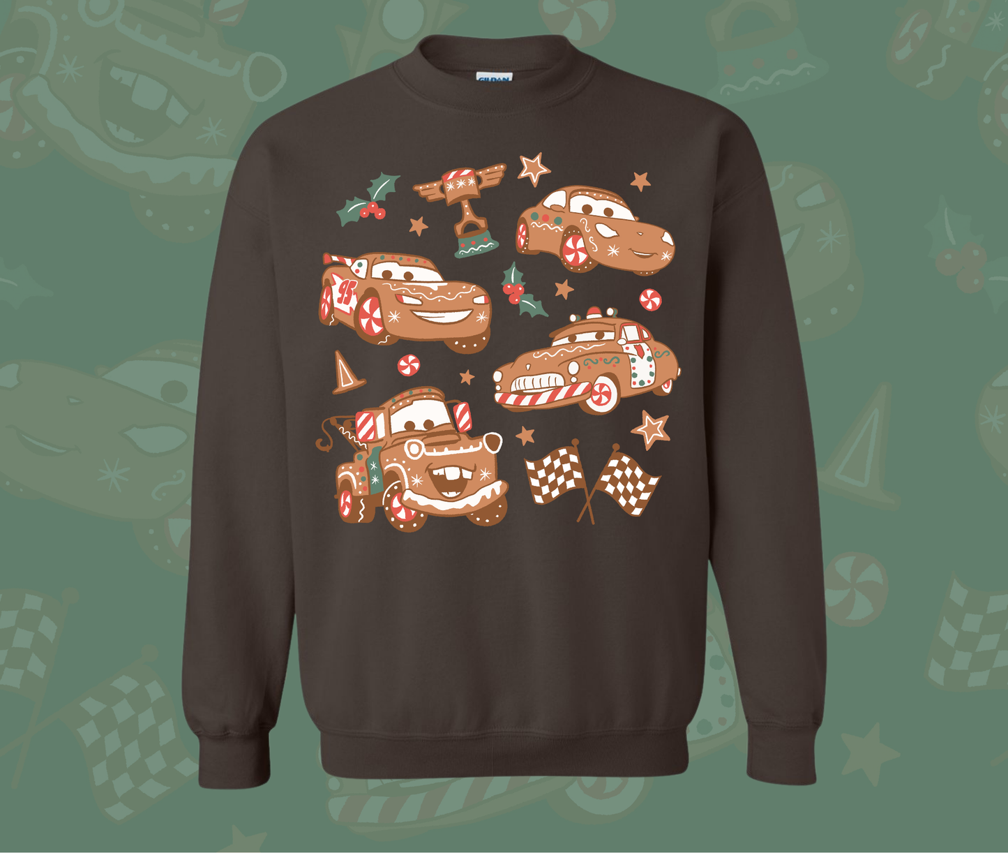 Gingerbread Cars Sweater