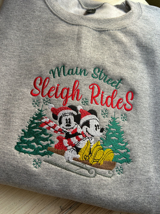 Sleigh Rides Embroidered Sweater