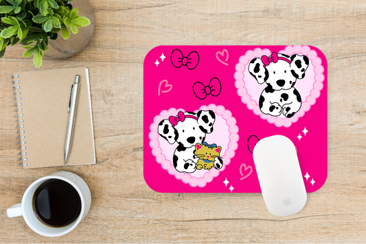 Kawaii Dalmatian Mouse Pad