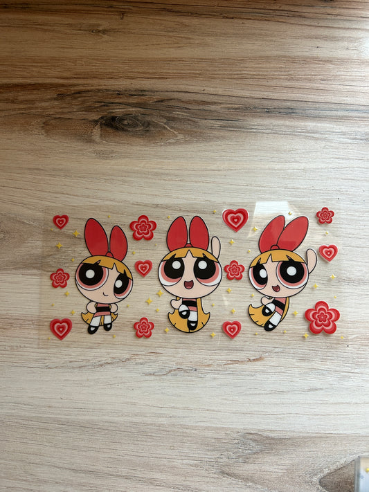 Red Superhero Sister Cup Wrap