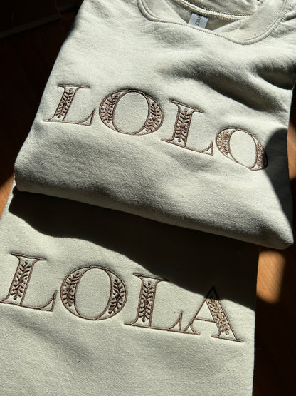 Lolo and Lola Embroidered Sweater
