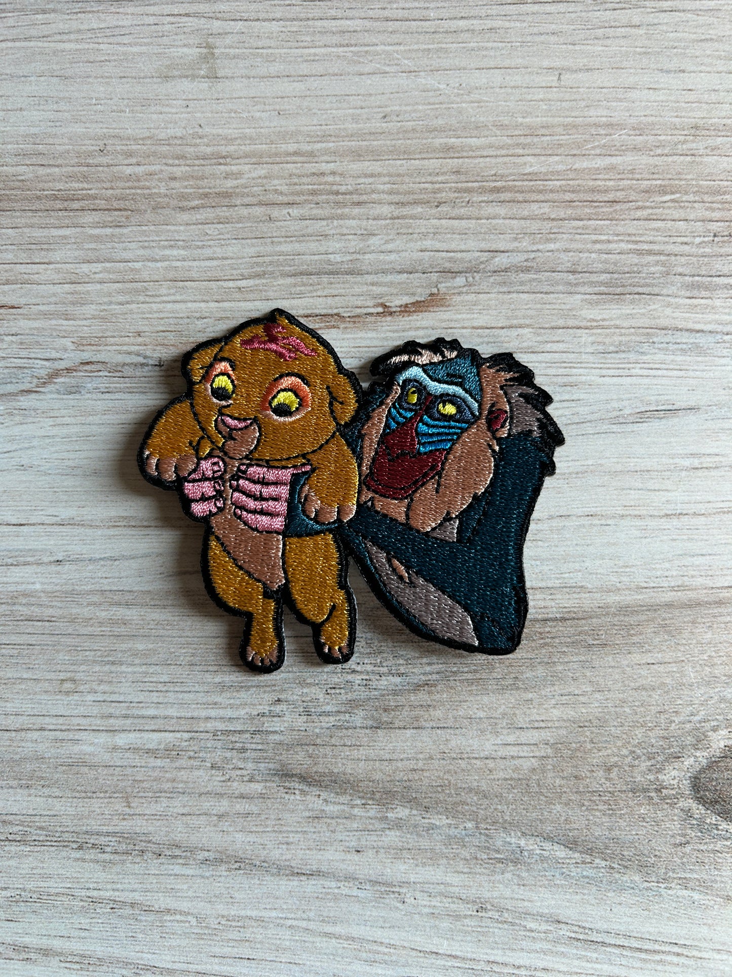 Rafiki and Cub Simba Iron on Patch