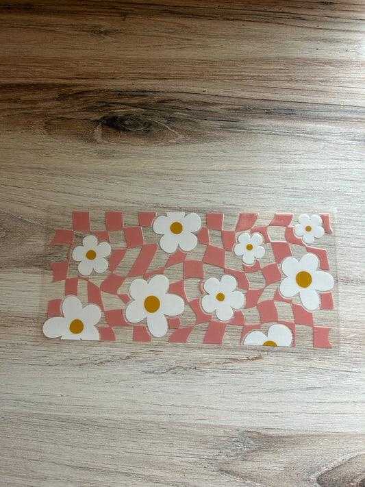 Pink Checkered Cup Wrap