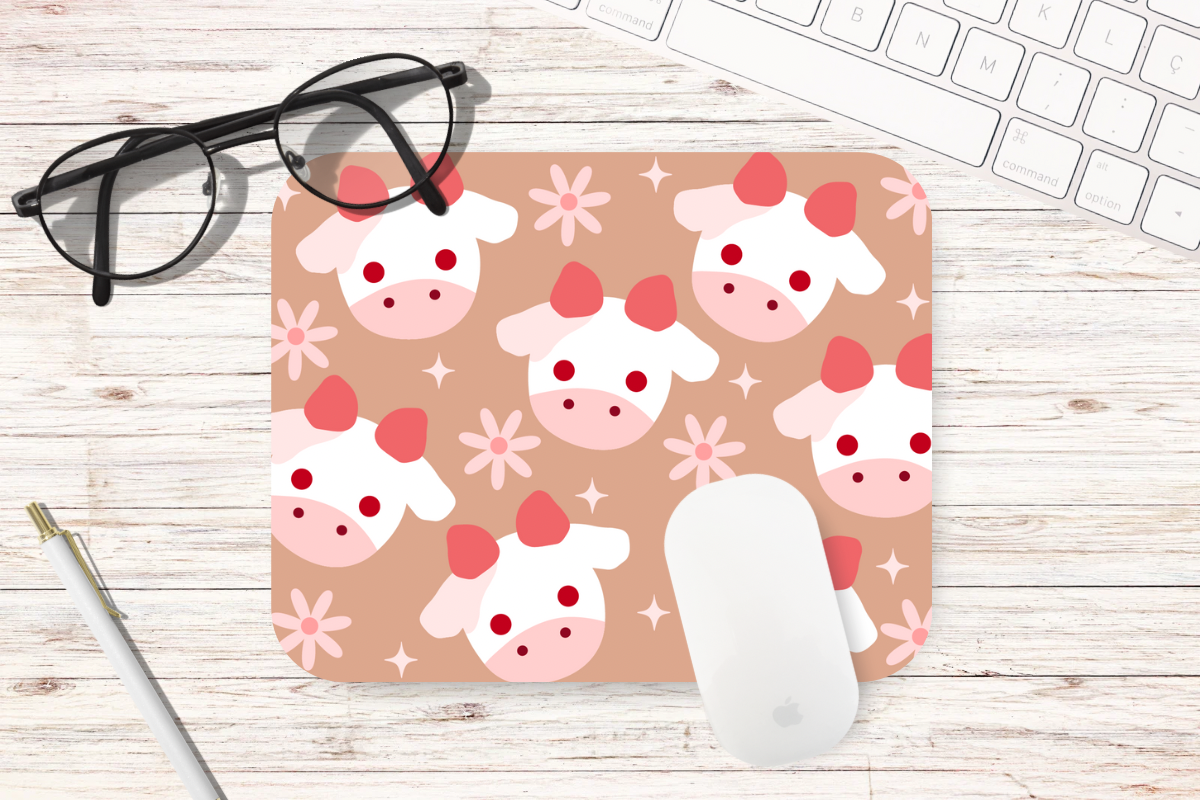 Pink Cows Mouse Pad