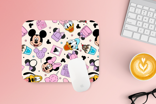 Pink Polaroid Friends Mouse Pad