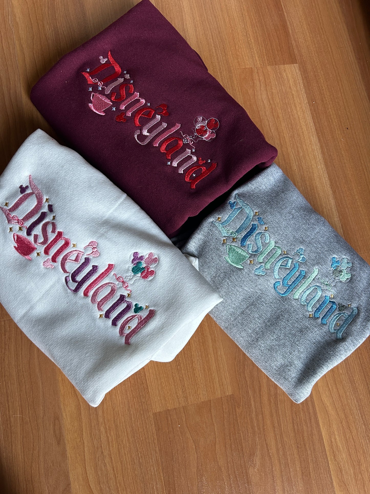 The Happiest Place in Blue Embroidered Sweater