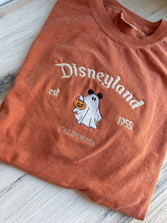 Mouse Ghost Embroidered Shirt