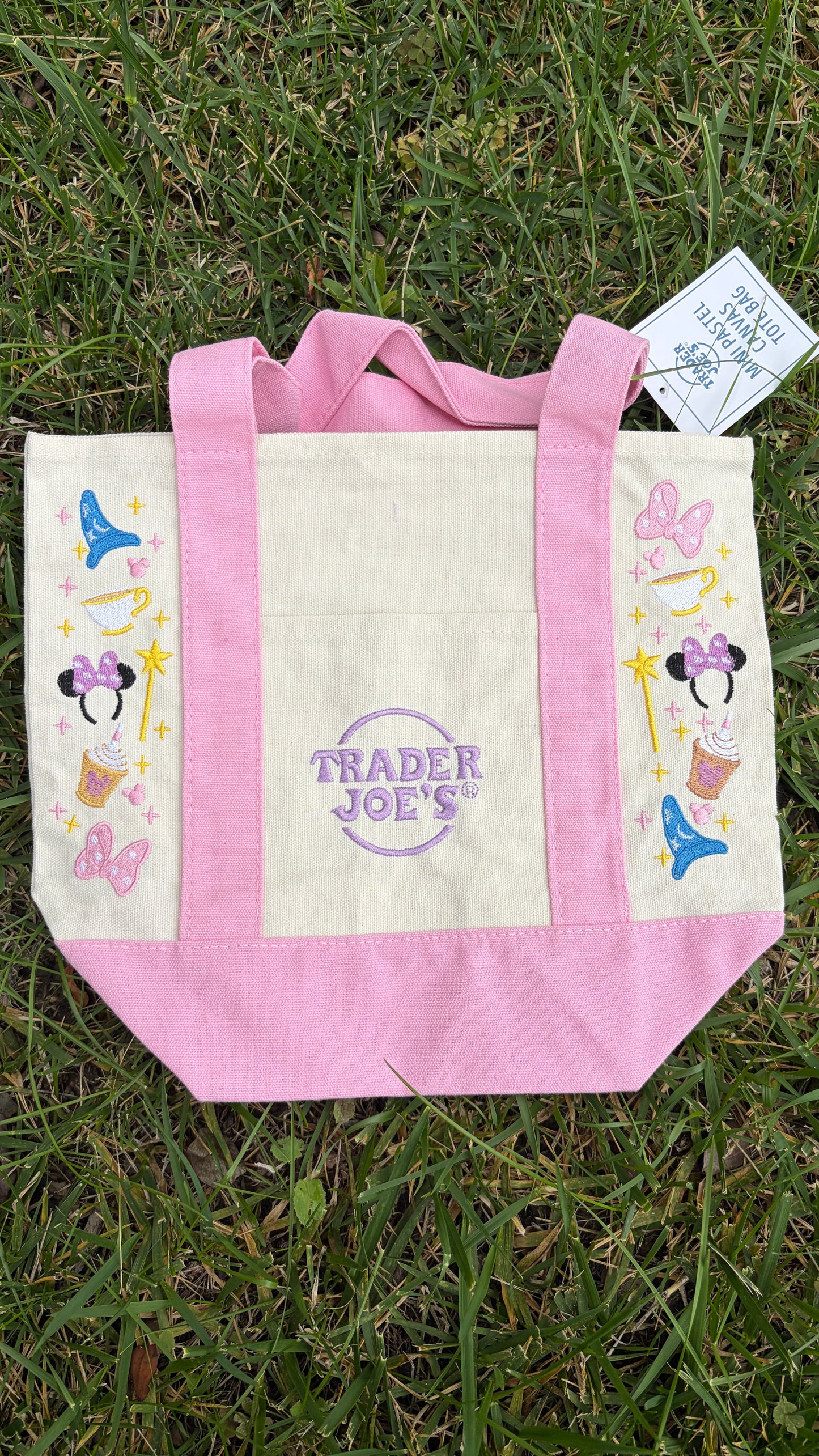 RTS Mini Disney Icons Pink Embroidered Tote