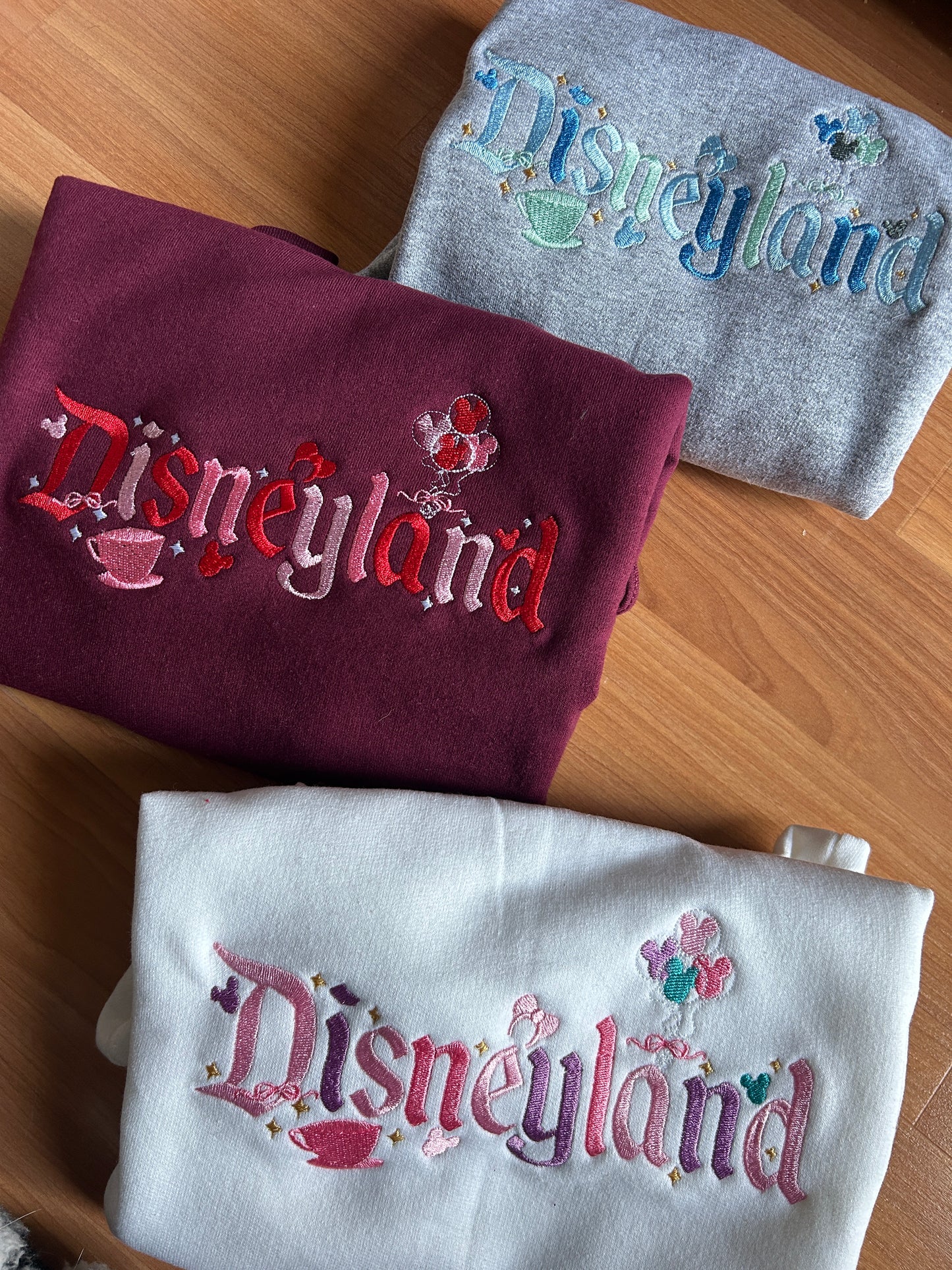 The Happiest Place in Blue Embroidered Sweater