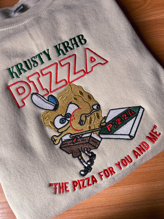 Pizza Embroidered Sweater