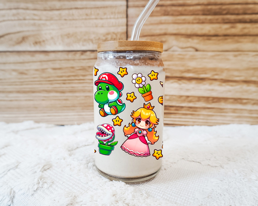 Baby Video Game Friends Glass Cup