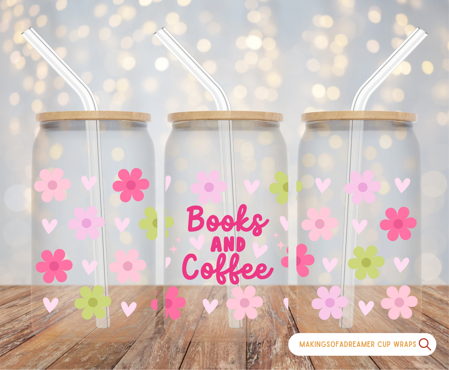 Books and Coffee Cup Wrap