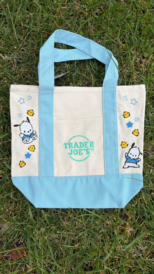 RTS Mini Pochacco Blue Embroidered Tote