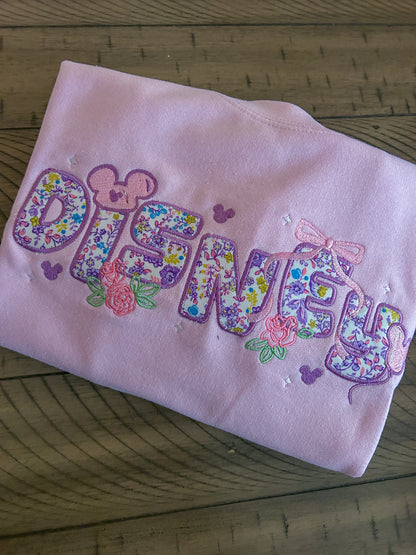 Magical Spring Park Embroidered Sweater