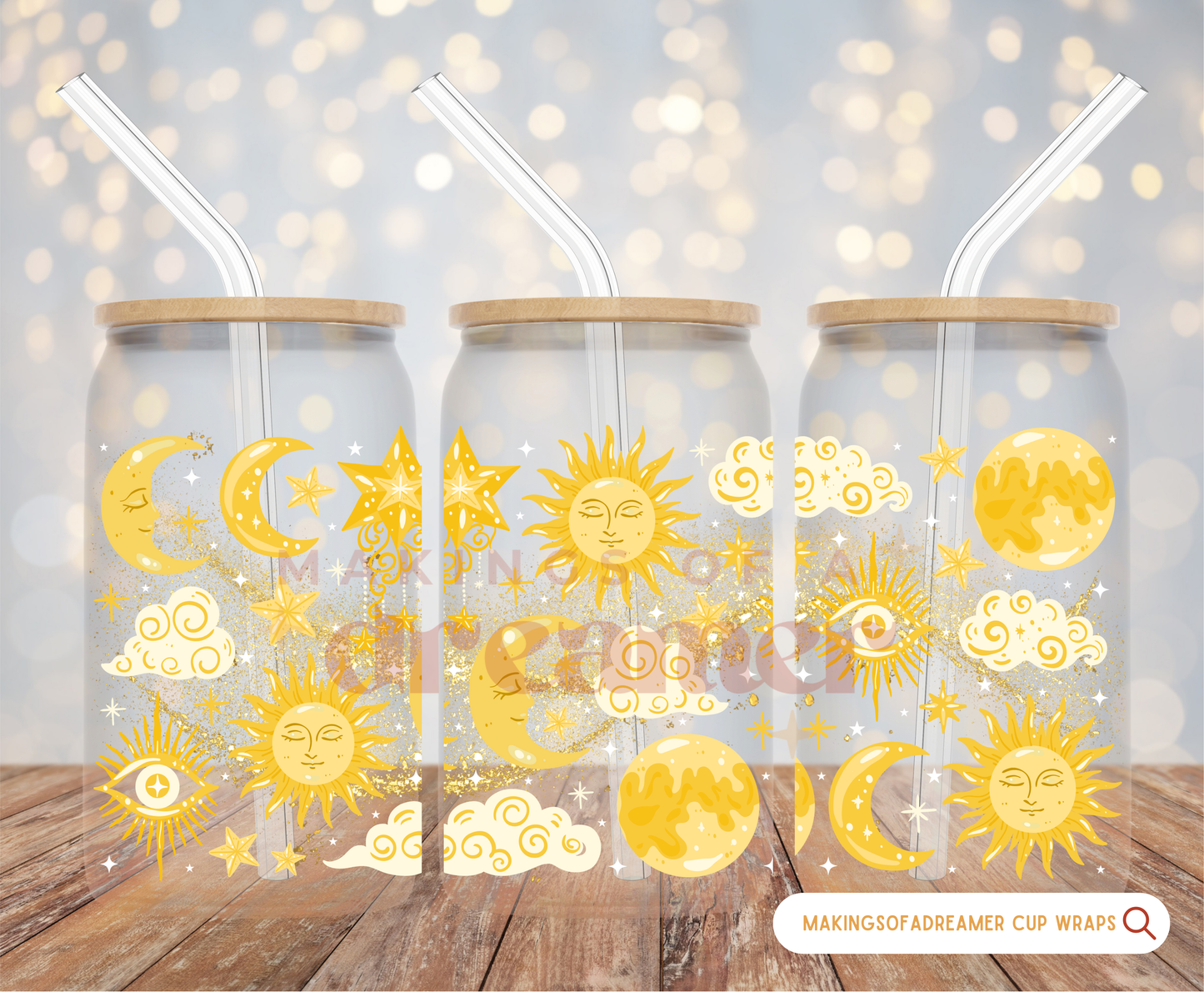Celestial Sun Glass Cup