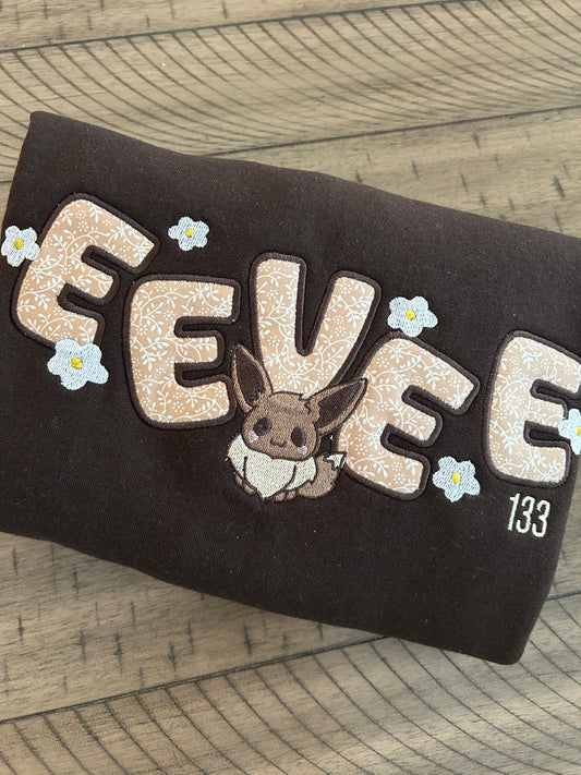 Cute Brown Fox Embroidered Sweater