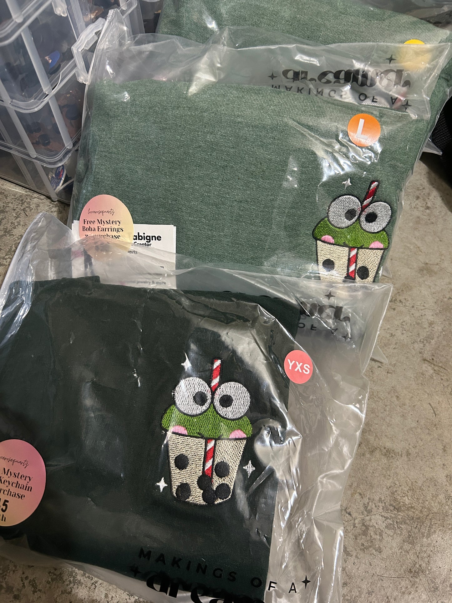 Kawaii Frog Boba Sweater