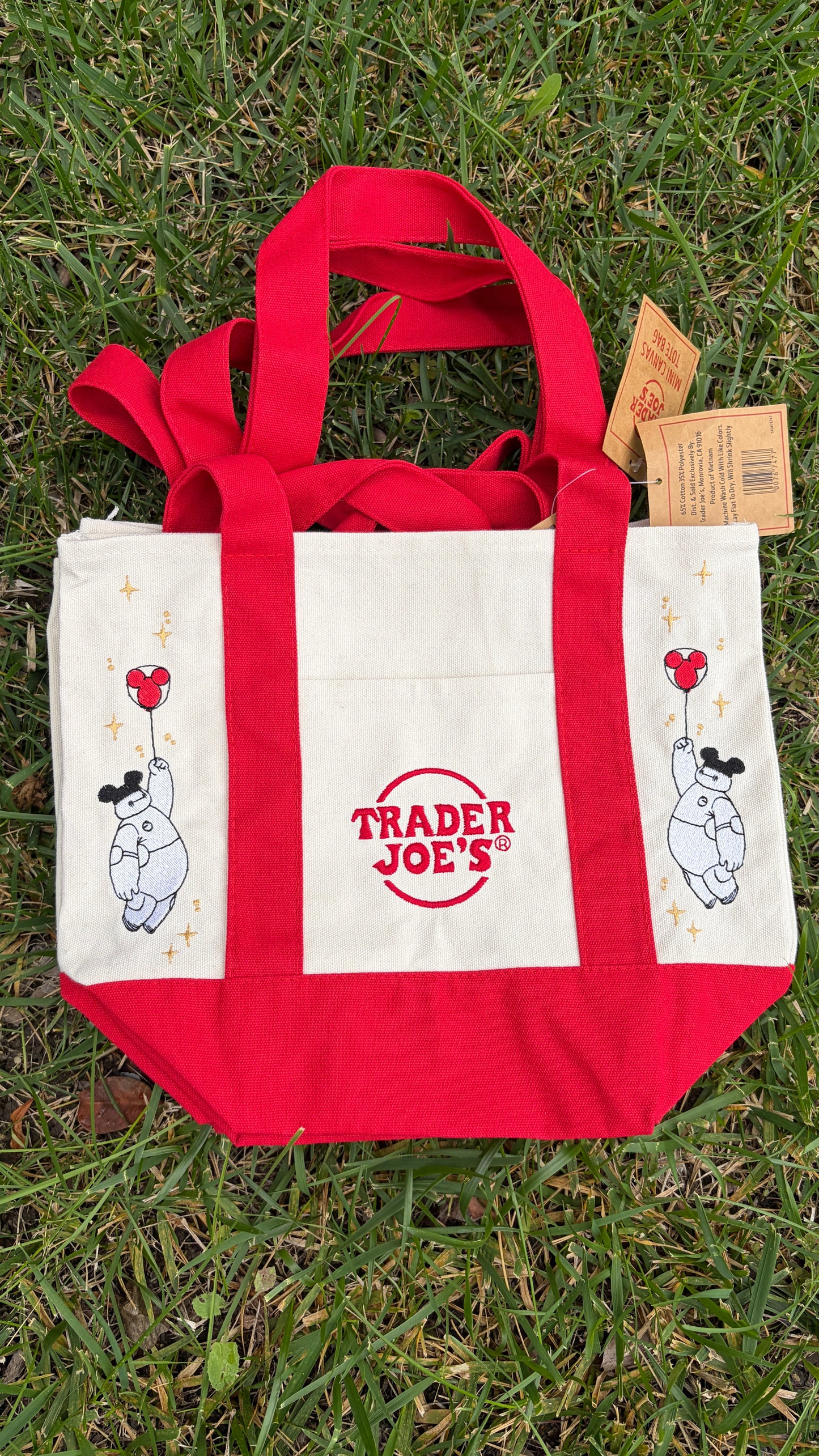RTS Mini Baymax Red Embroidered Tote