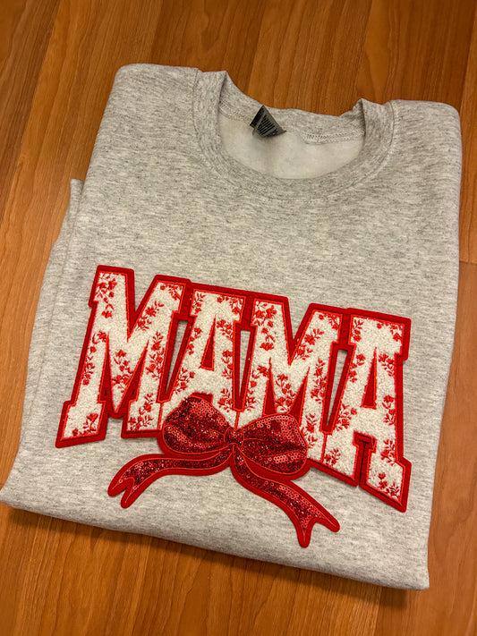 Red Mama Patch Sweater