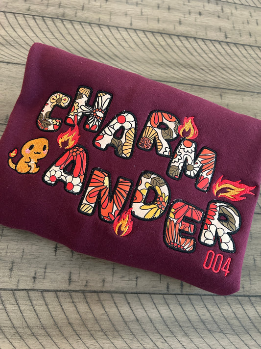 Fire Lizard Embroidered Sweater